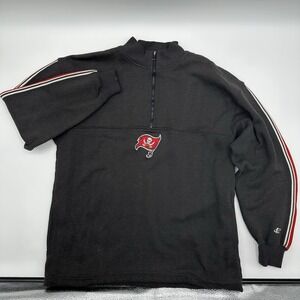Vintage Tampa Bay Buccaneers 1/4 Zip Pull Sweater Mens Large Logo Athletic Y2K